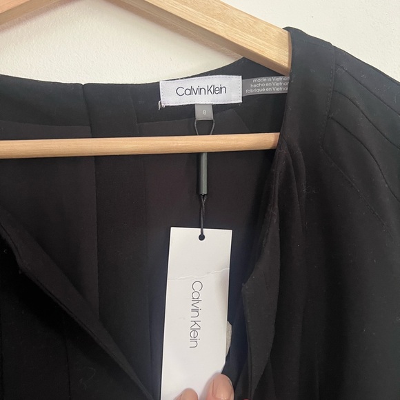 Calvin Klein Women's Black Shift Dress with Gold-Tone Hardware | NWT | Size 8 - Picture 12 of 14